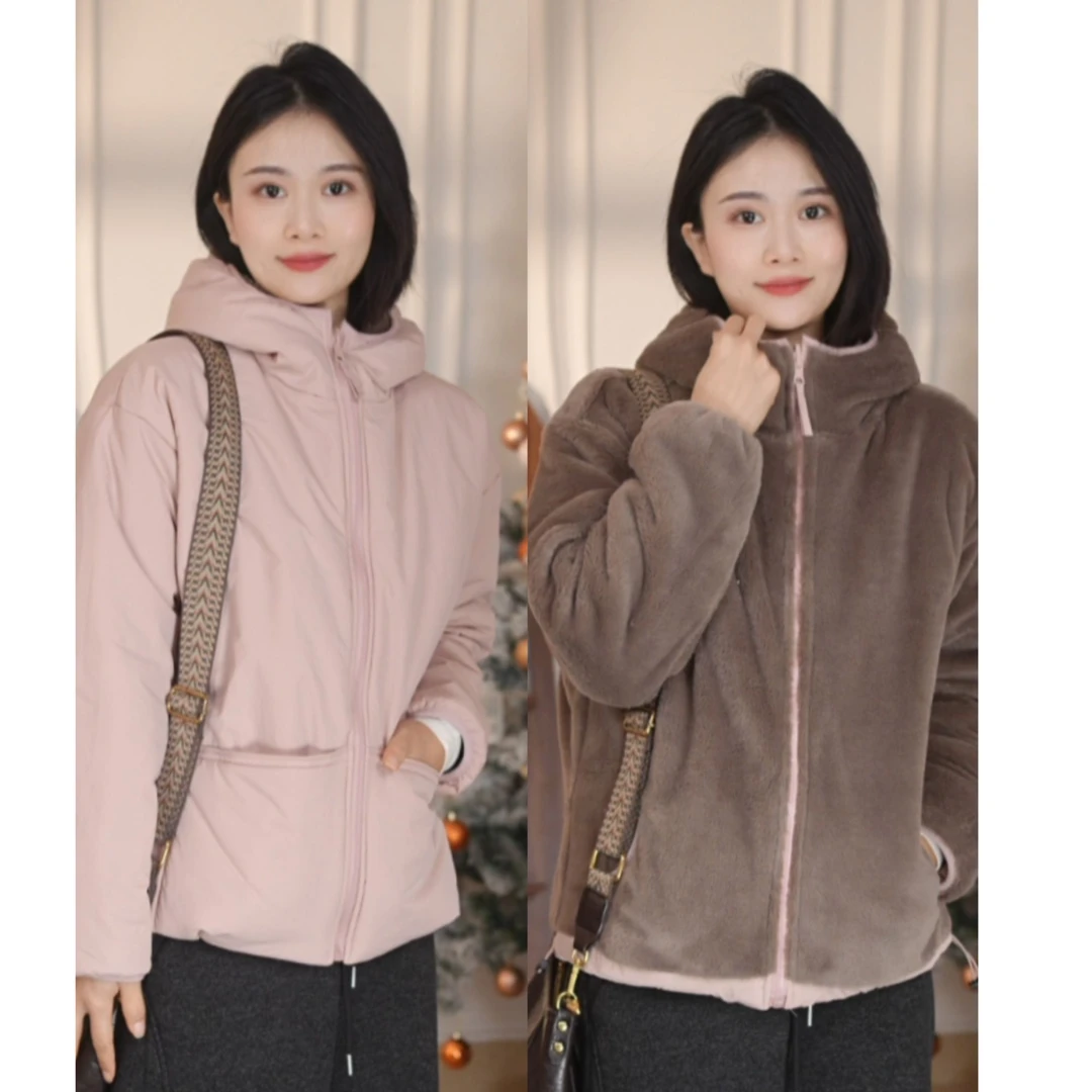 进阶暖阳！两面穿冬新款超保暖派克棉服防风宽松连帽厚外套