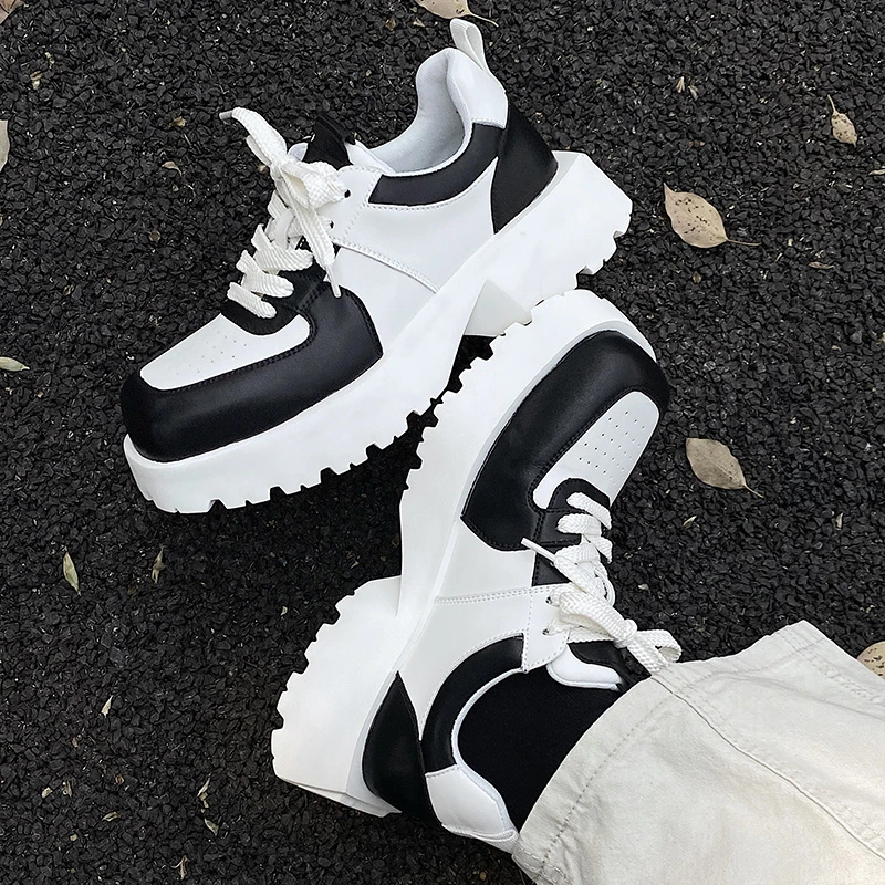 增高5CM休闲皮鞋德比鞋厚底潮鞋方头百搭男士休闲鞋透气运动男鞋