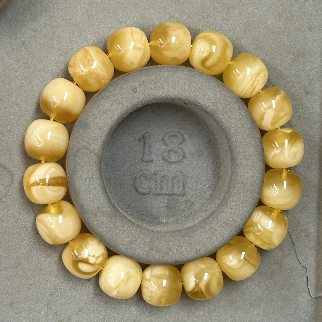 白花蜡老型手串12.5x11.7加21克