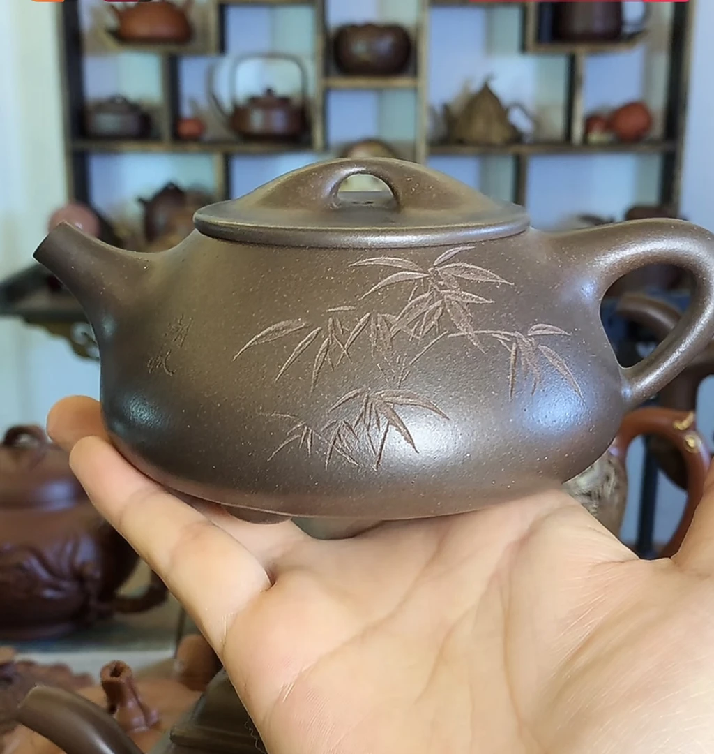 千年古龙窑柴烧景舟石瓢壶纯全手工制作