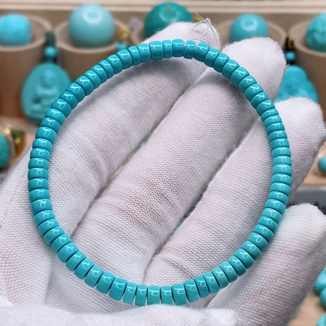 绿松石未镶嵌珠宝奇石4.5mm