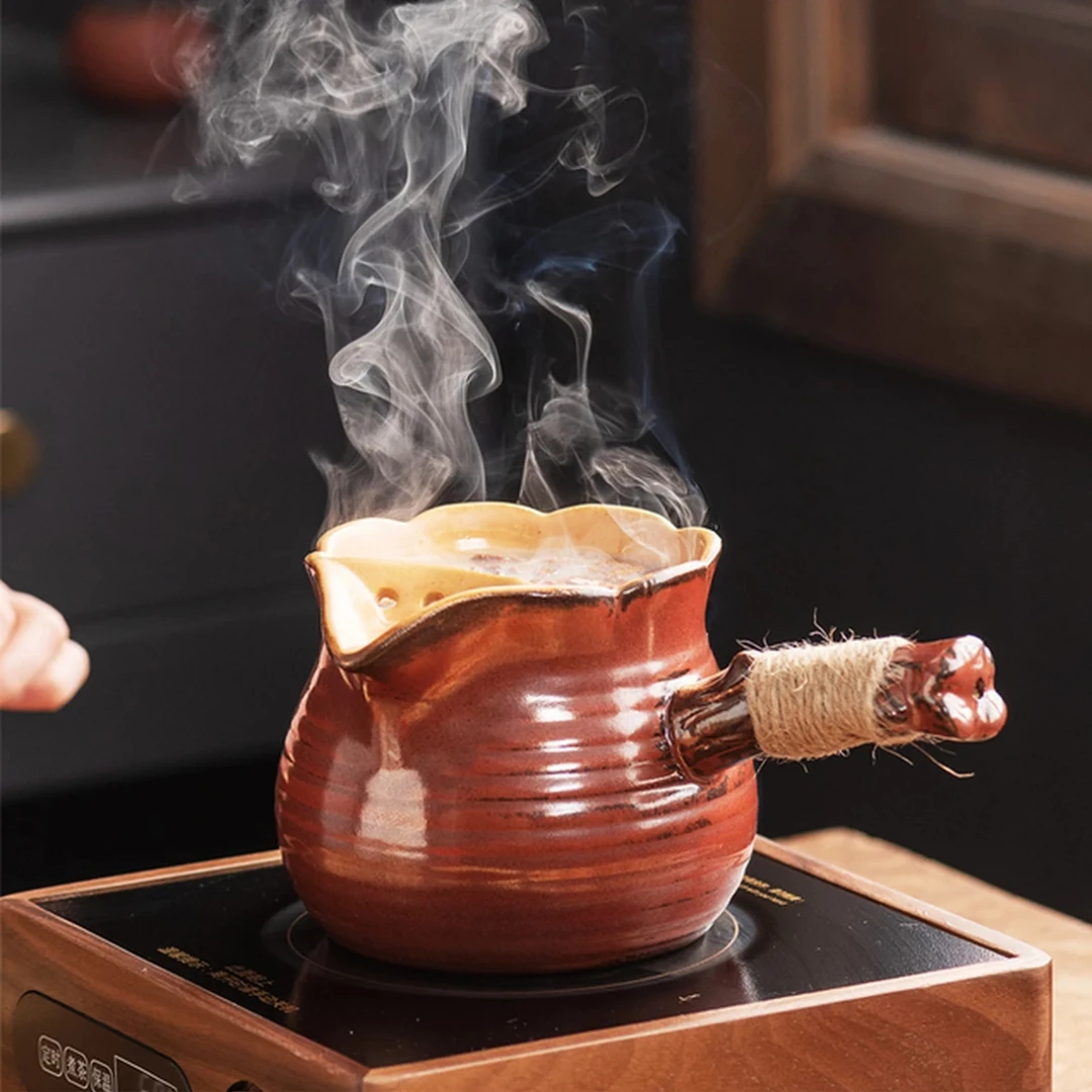 围炉煮茶推荐罐罐壶煮茶壶耐热煮奶茶花茶烤奶陶瓷罐壶600毫升