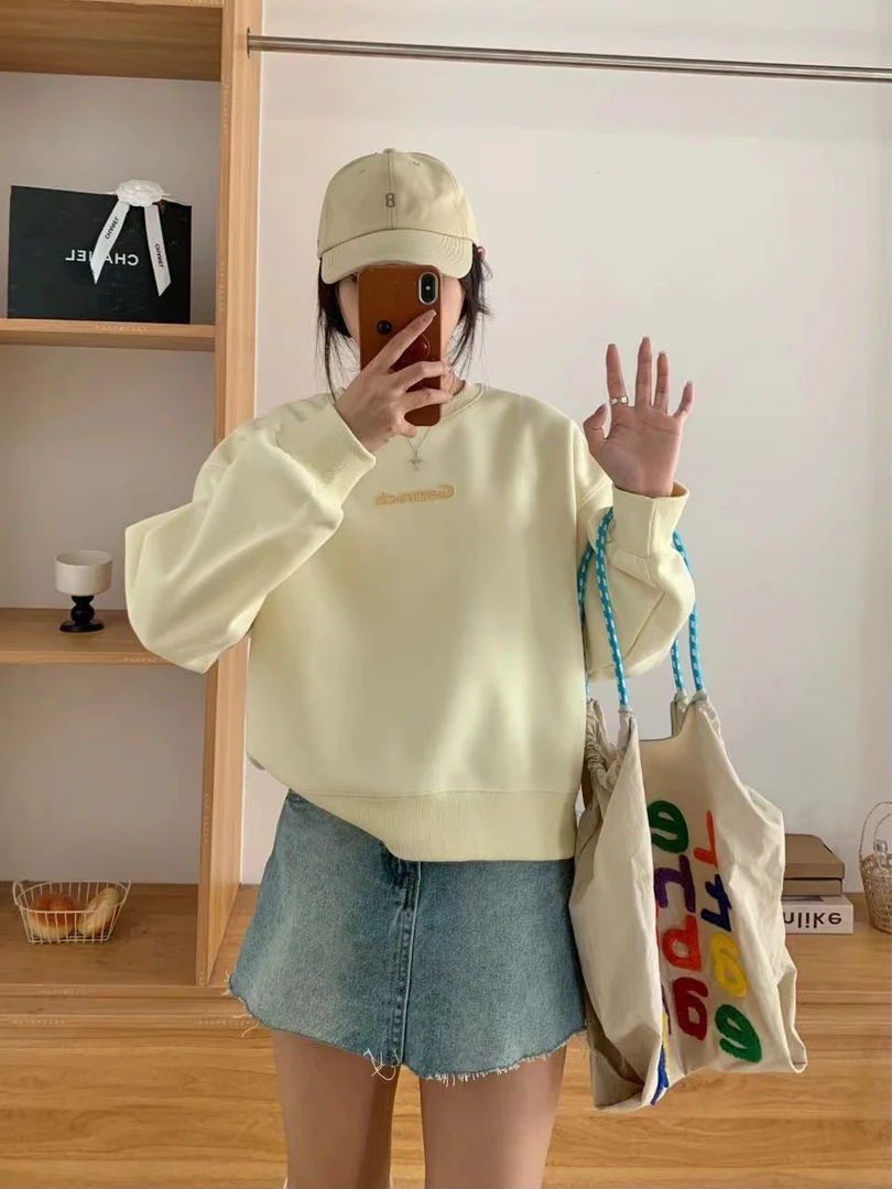 C12【春款】休闲百搭宽松圆领韩版春季ins卫衣