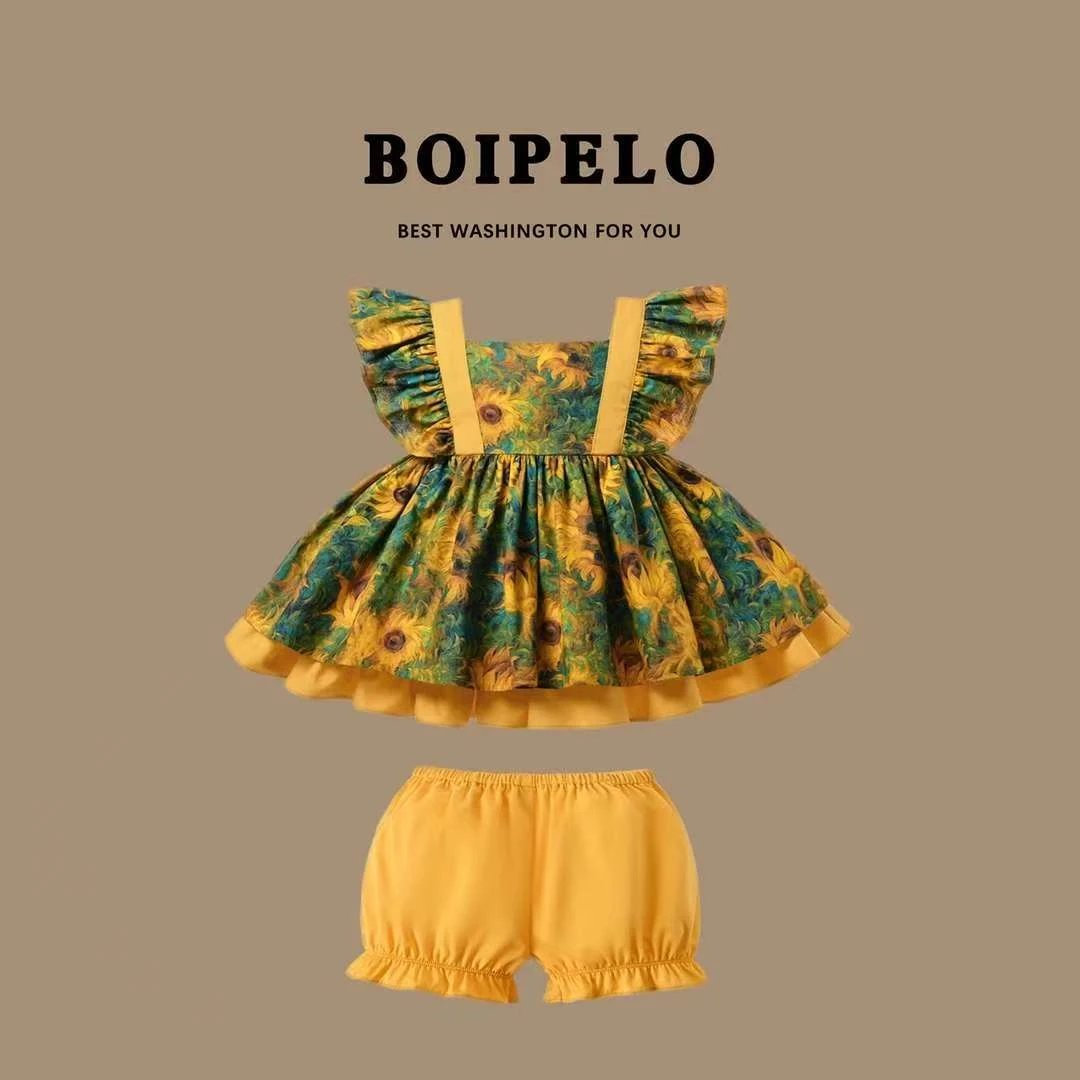 【向日葵】女童连衣裙套装宝宝可爱穿搭