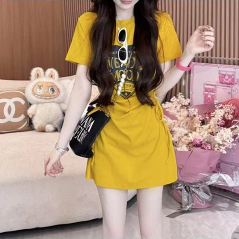 2025夏季新款出游穿搭纯欲风慵懒风休闲百搭舒适连衣裙洋气衣服女