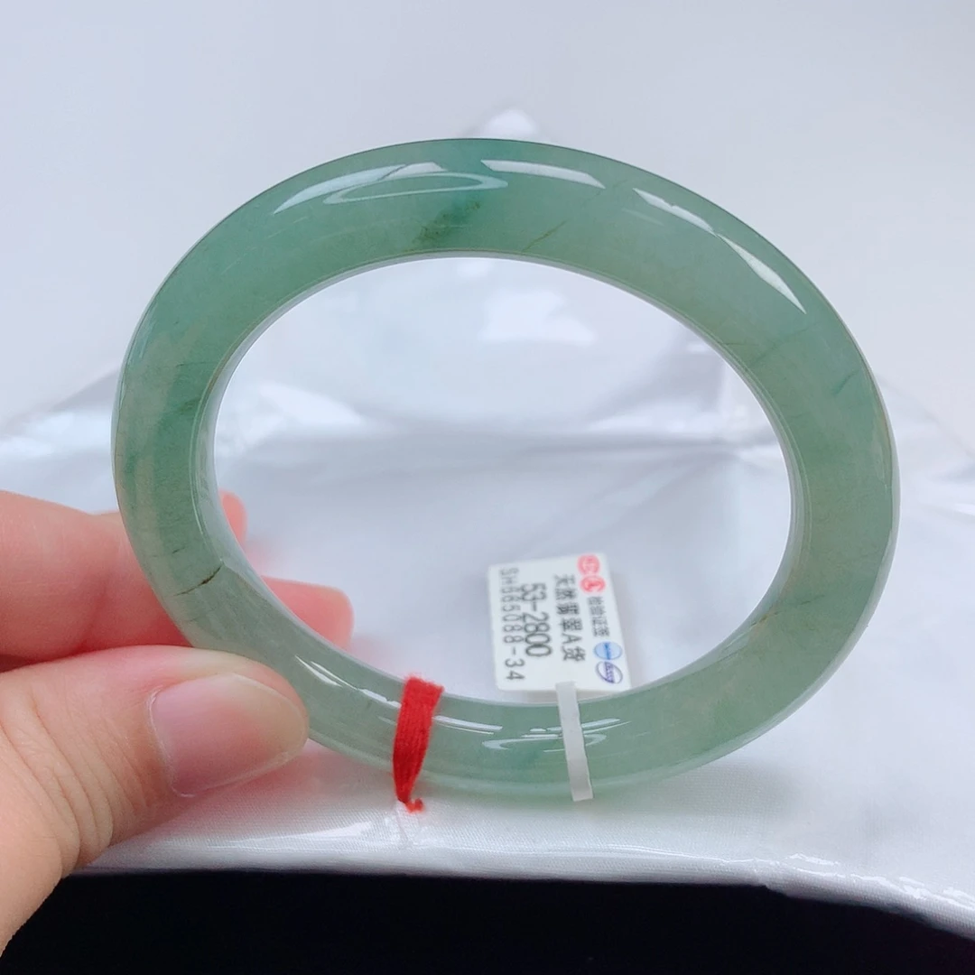 未镶嵌手镯翡翠53圆条