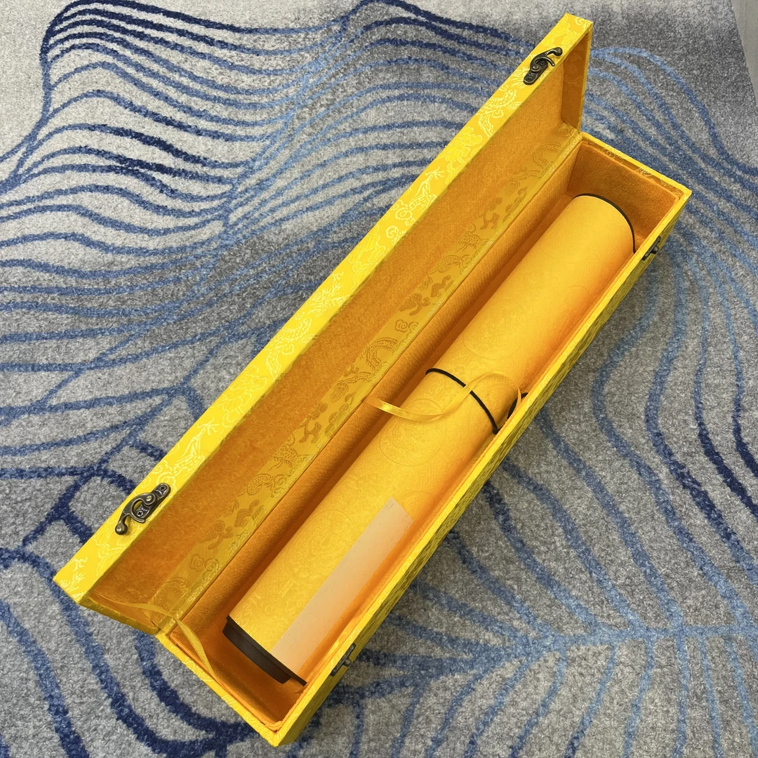 齐振家手绘【马到成功】700X50cm手卷送锦缎礼盒收藏送礼作品