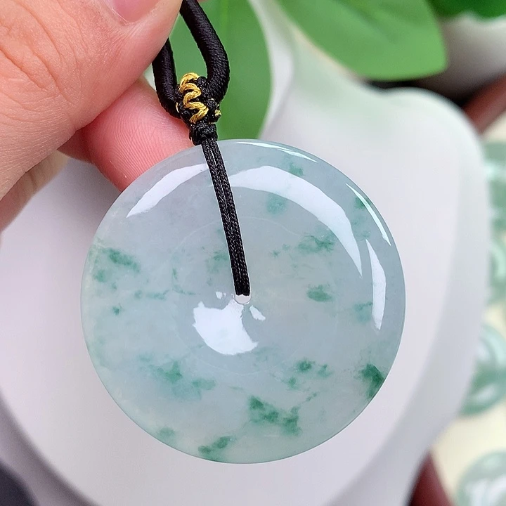 颈饰未镶嵌翡翠平安扣 38x5.4mm