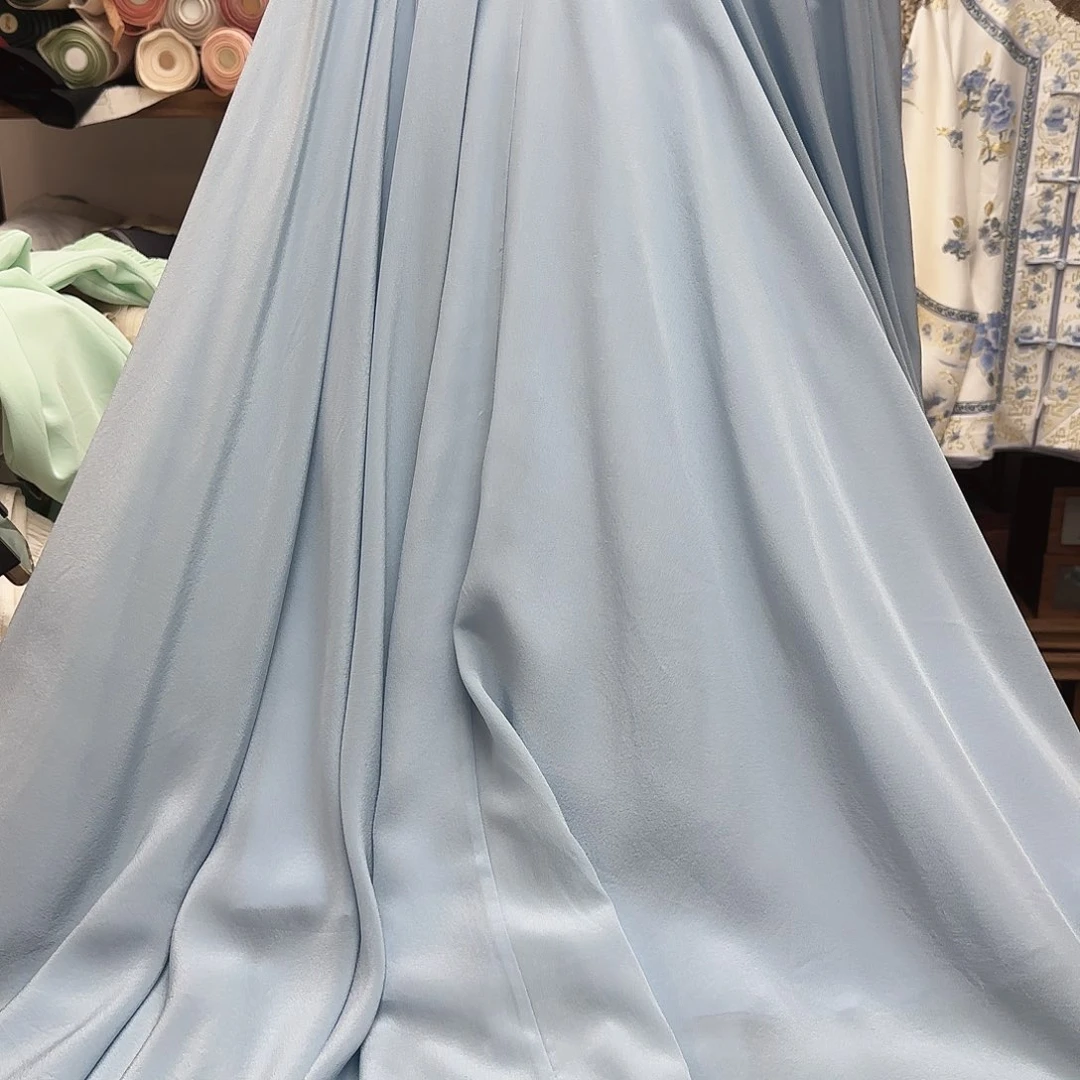 刺绣真丝超级大伞裙