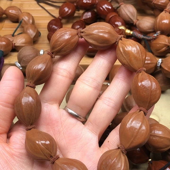 橄榄核手串梅林铁核18 X27四花特价