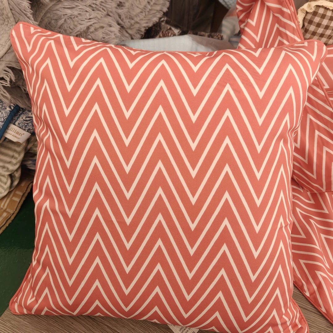 外贸几何图案三防面料抱枕套尺寸约45*45左右发2对