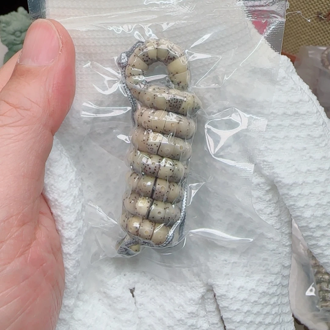 星月菩提手串果冻大留白手工大肠7mm