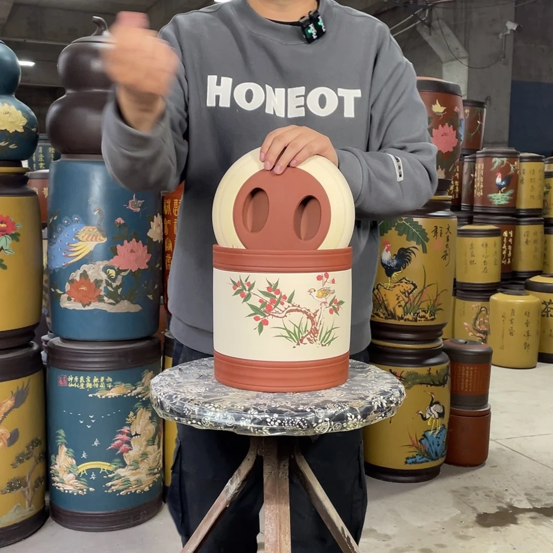 宜兴原矿紫砂茶叶罐