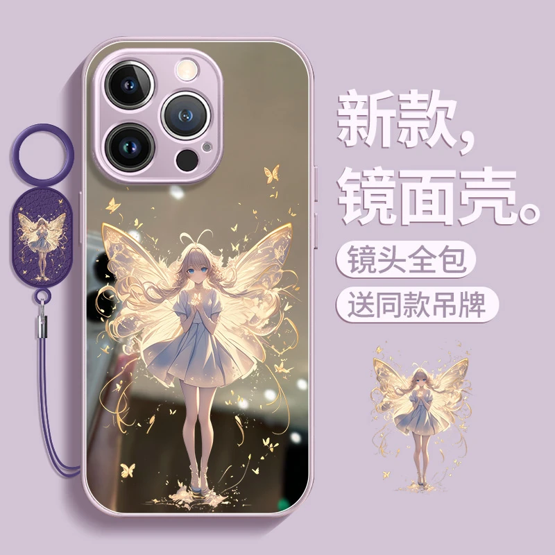 适用苹果16手机壳iPhone13网红14pro新款15爆款高级感镜面Promax