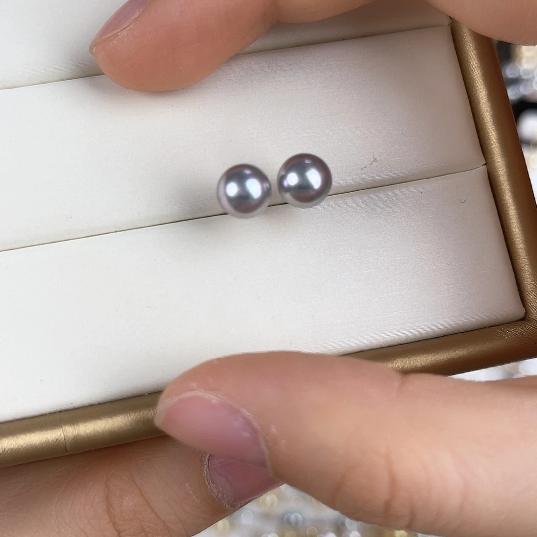 海水珍珠耳饰18K金镶嵌
