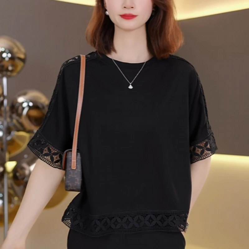 夏天透气短袖T恤女2025年夏季新款时尚百搭显瘦上衣 2960