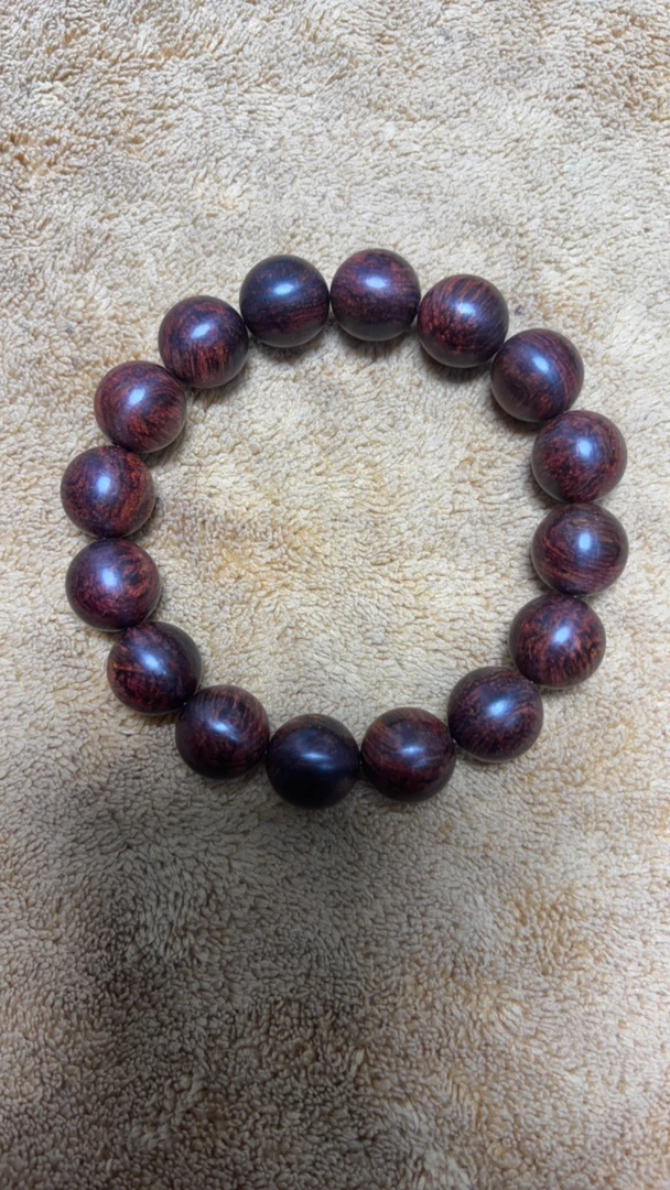 海南黄花梨，1.3紫油梨芝麻花单圈