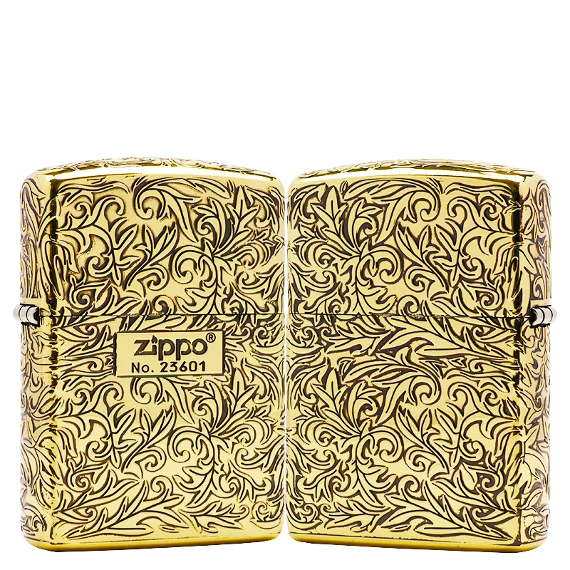 ZIPPO/之宝打火机【五面小叶唐草中标】盔甲机正品煤油火机DYJ1