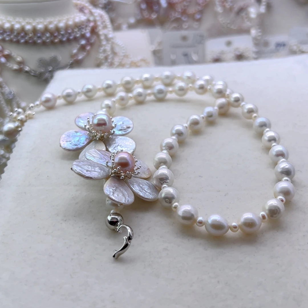 素***风项链未镶嵌淡水珍珠