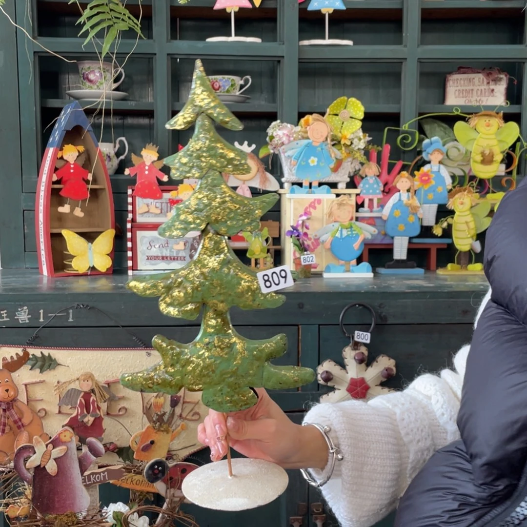 木质圣诞月福中古老货玩具默认微瑕损米