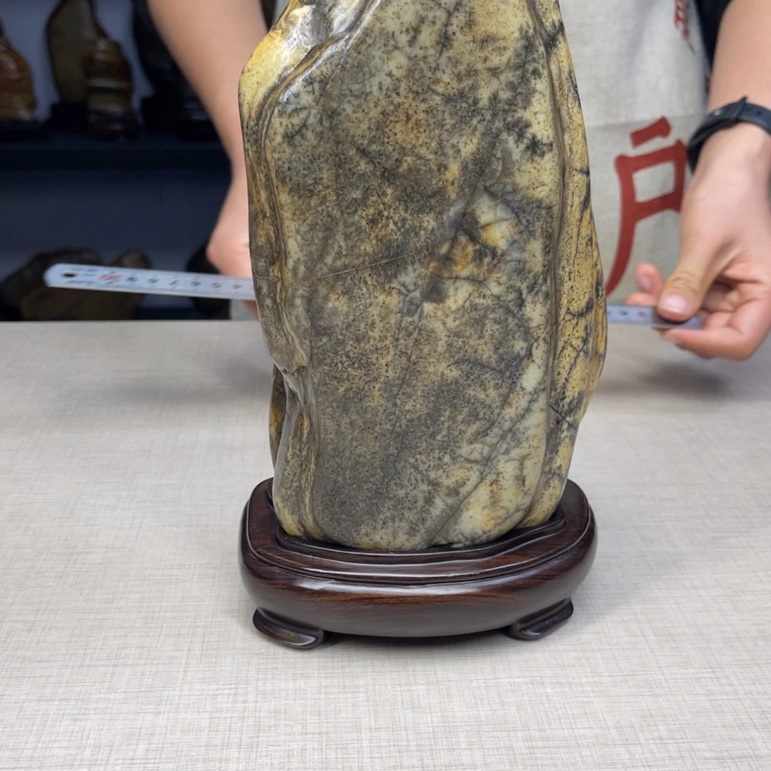 石材广西大化彩玉石配底座