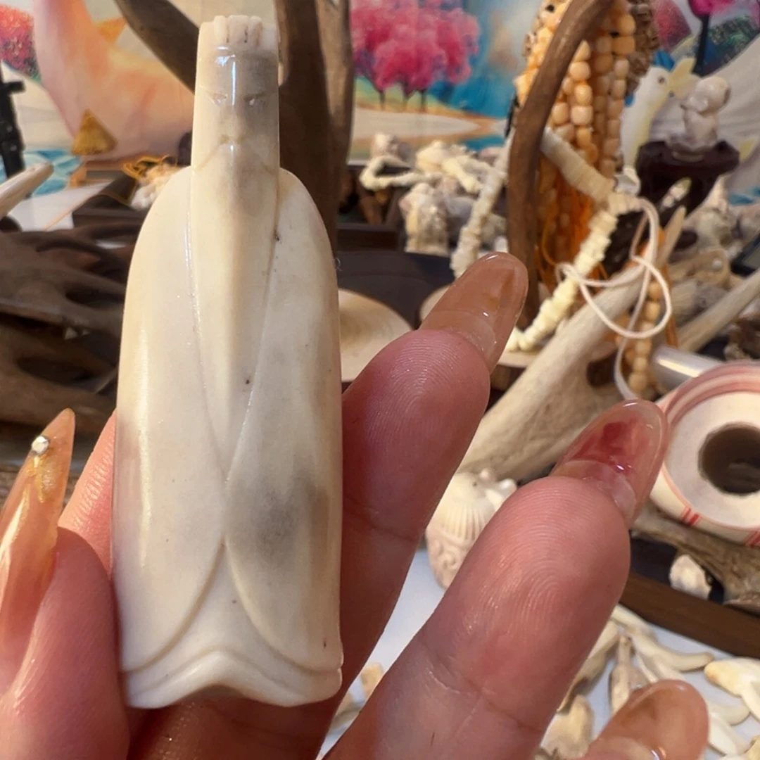 鹿骨把件森*手把件