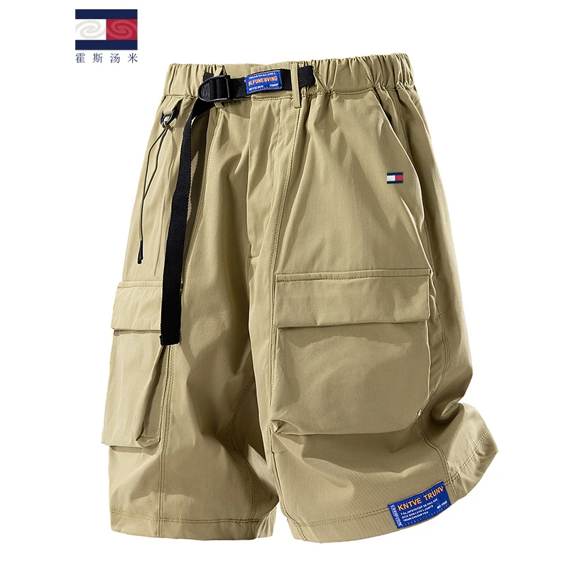 正品霍斯汤米夏季休闲短裤男士运动休闲工装时尚五分裤直筒裤男