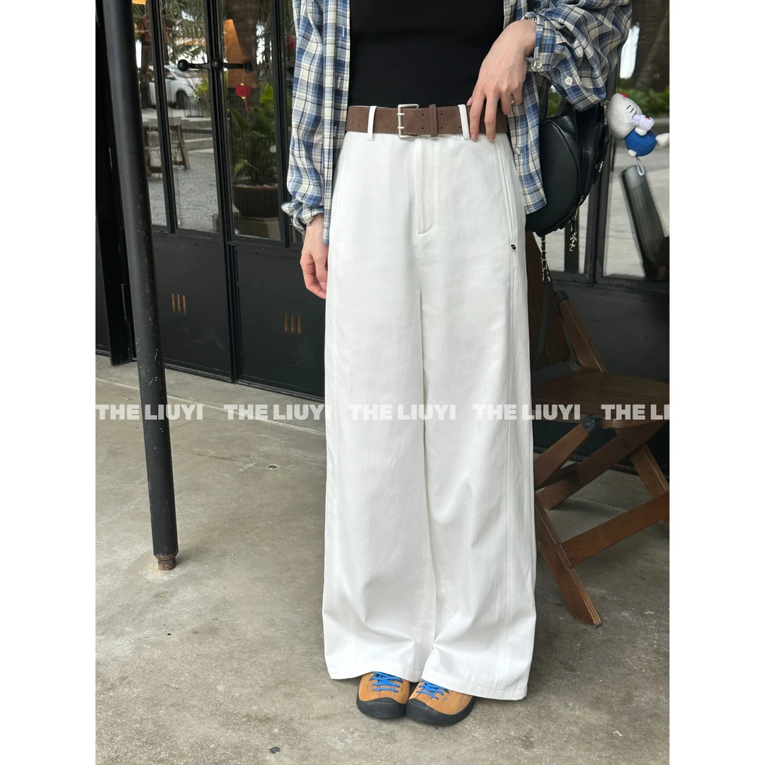 【LIUYI】大白裤~高腰时尚天丝混纺A版休闲裤52111