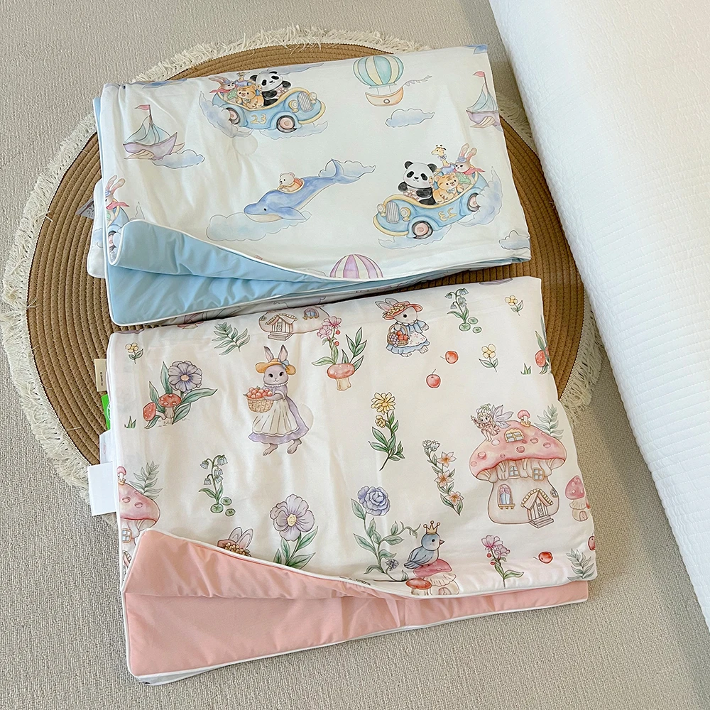 宝宝幼儿园夏凉被A类原创手绘风针织棉凉感大豆儿童夏被单人被