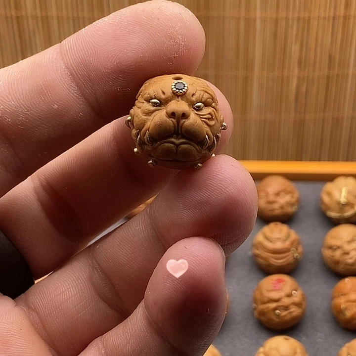 猴头单颗雕刻镶嵌狗王