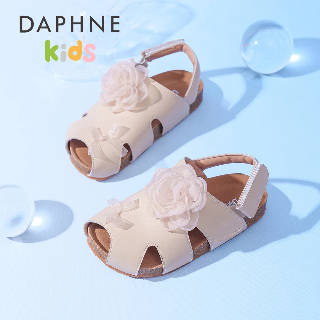 Daphne达芙妮儿童头公主中国风夏季女女童凉鞋推荐女6-12岁
