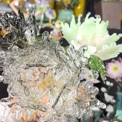 琉璃颈饰卓*蓝色牡丹