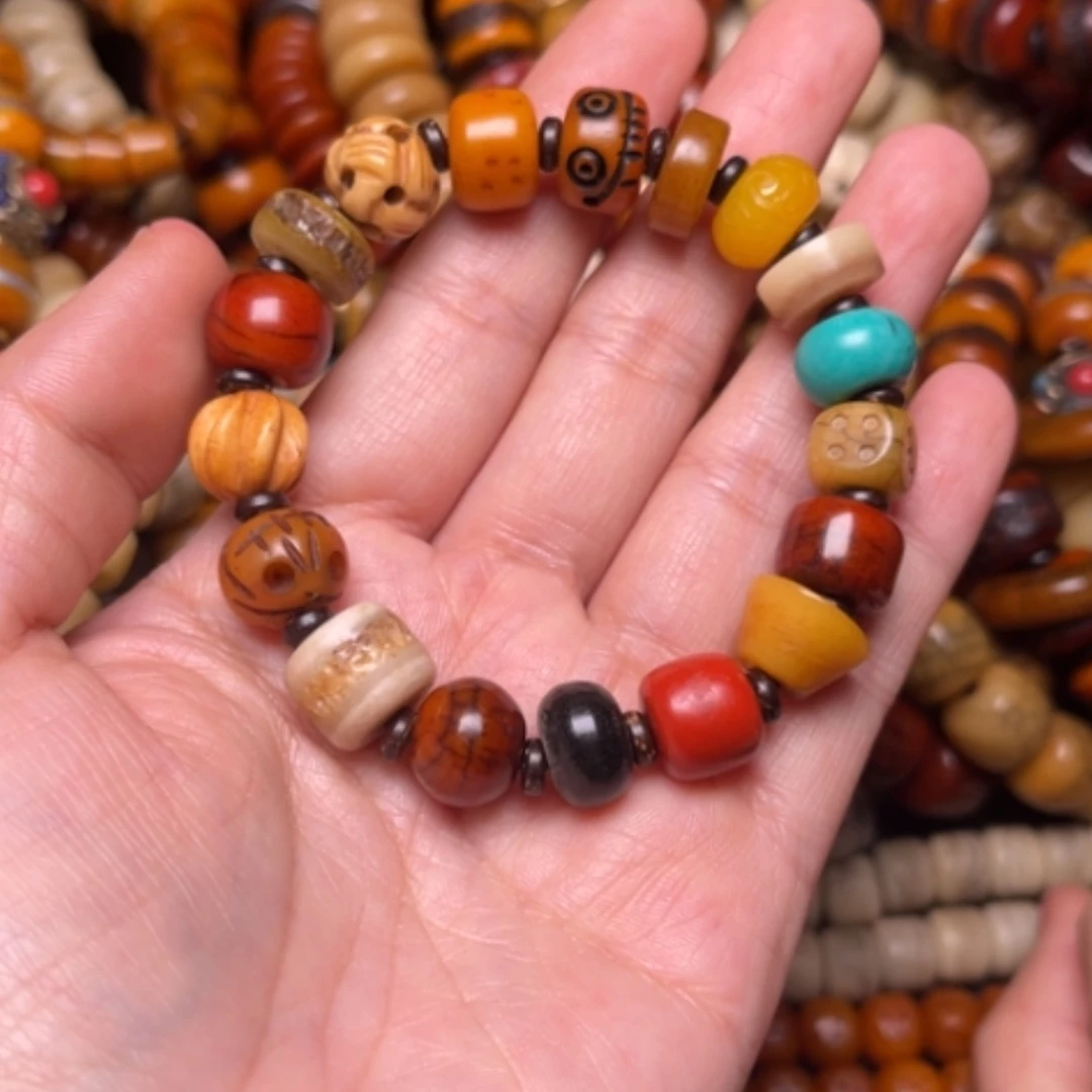 【闪购商品】牛骨手串/手链牛骨女款12×18籽手围16厘米