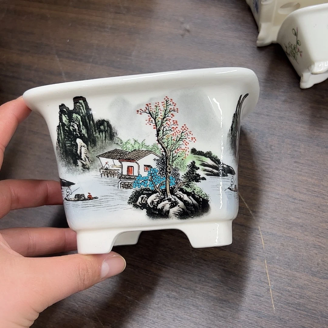 紫砂花盆948号瑕疵13/9cm