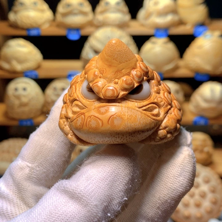 竹乱*竹根雕精工独角恶霸金蟾