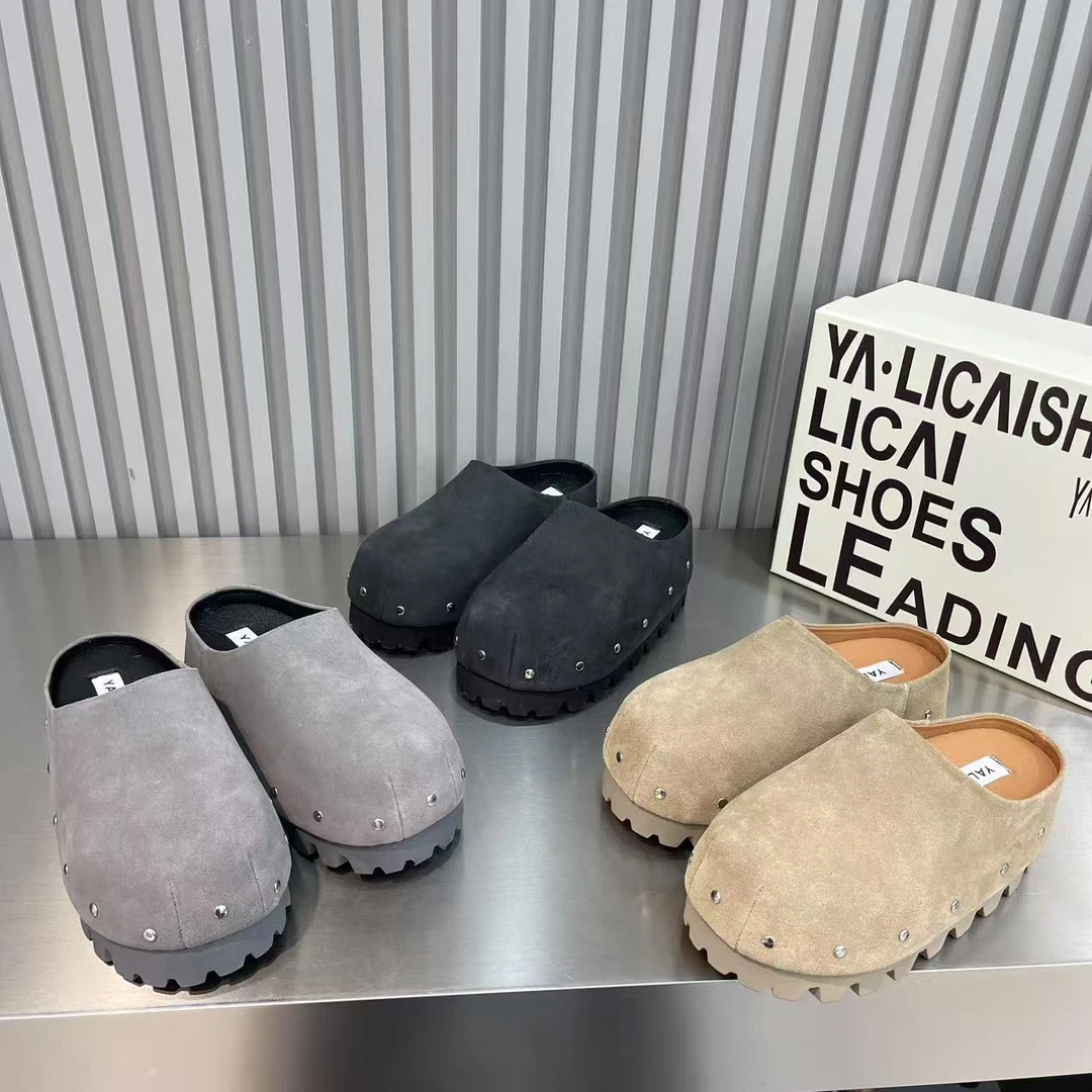欧洲站春季女鞋2025新款时尚百搭包头穆勒拖鞋女外穿半拖勃肯鞋潮