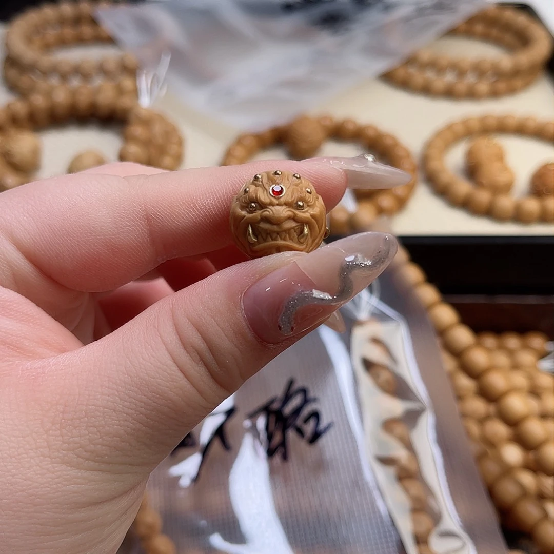 境界猴头雕刻单颗配饰