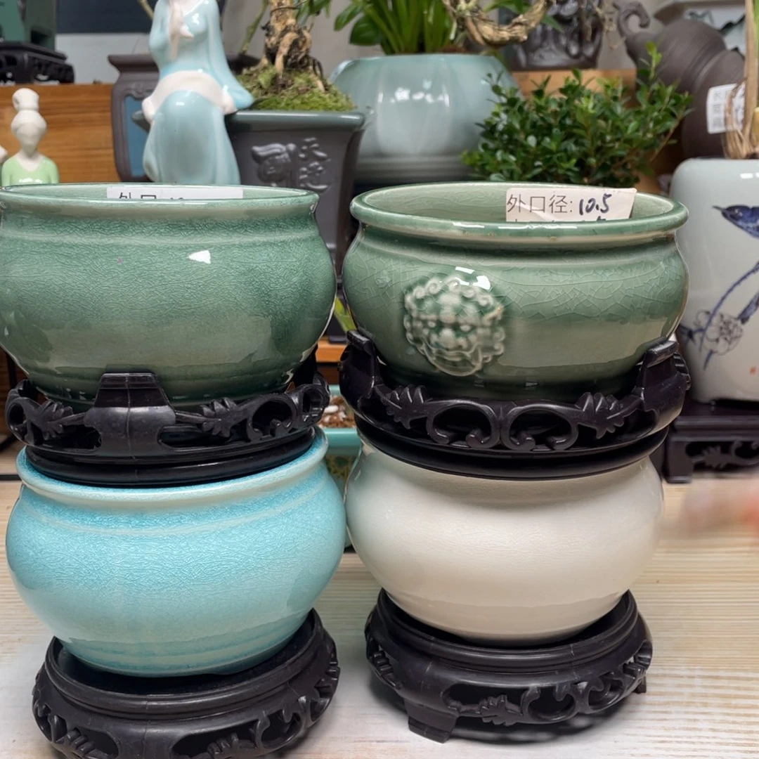 紫砂花盆陶瓷艺术花盆陶瓷