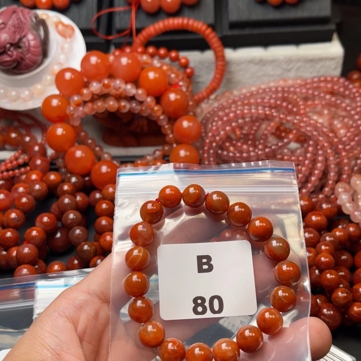 南红玛瑙未镶嵌多样性发货默认微瑕称重10mm