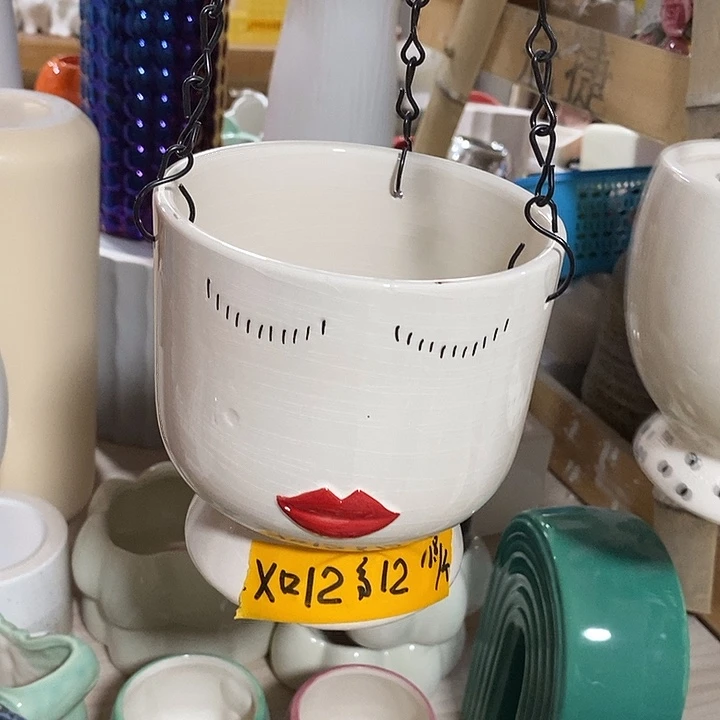 陶盆有孔 瑕疵针孔漏釉介意勿拍外口 12外高12