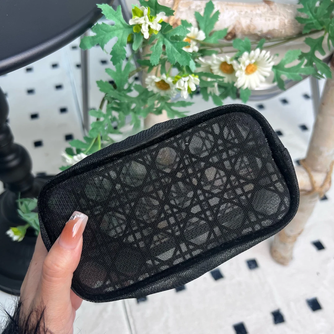 【D】黑色网纱化妆包777