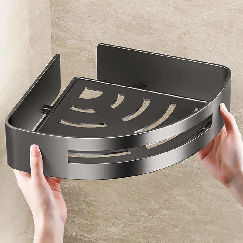 德国化妆室浴室三角置物架子免打孔壁挂厕所洗手间洗漱台不