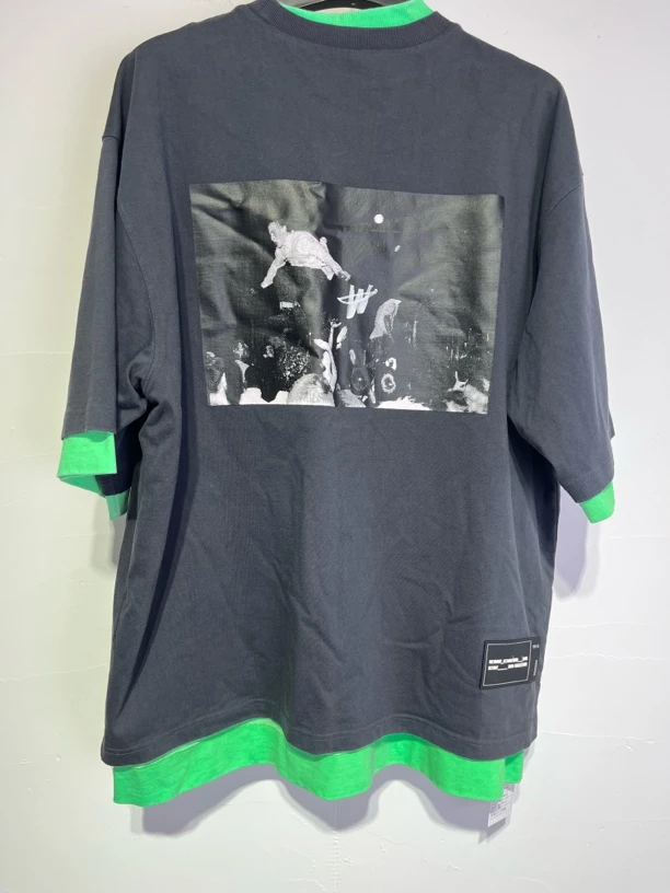 全新未使用 WE11 DONE L*1/圆领双面穿短袖/04998