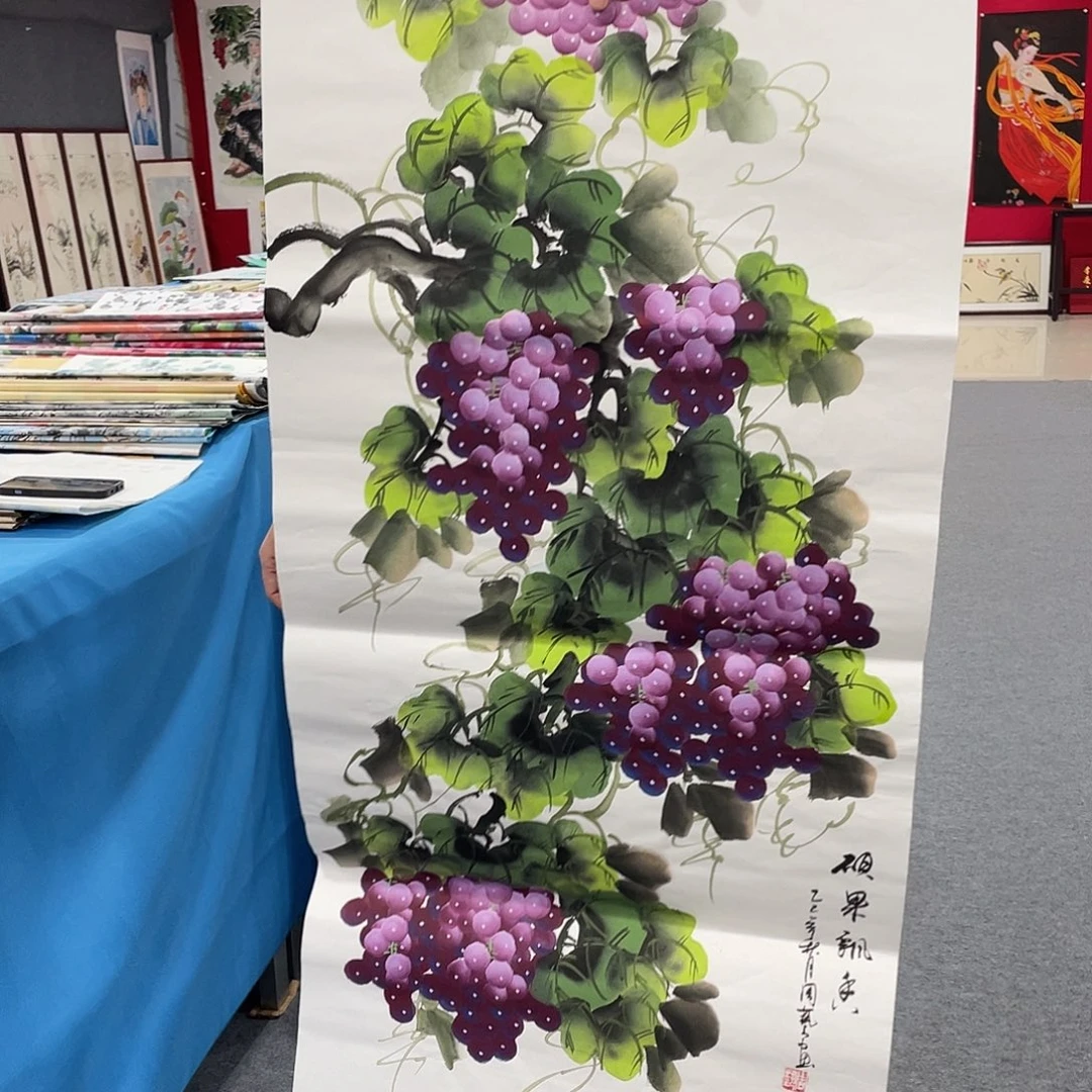 国画今天上午国画作品展示