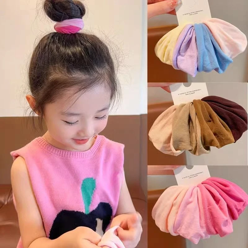 儿童扎高马尾皮筋小女孩加宽高弹力发圈发绳女童不伤发毛巾圈头绳