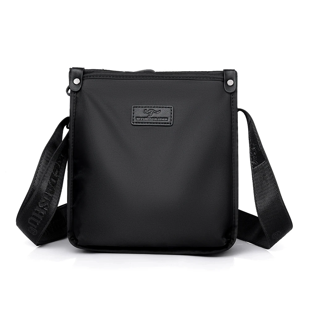 男士公文包休闲帆布百搭单肩包防泼水商务出差时尚文件包休闲包