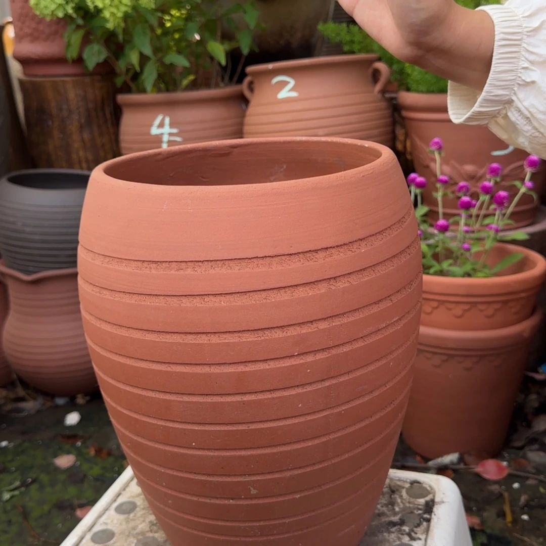 紫砂花盆口22高33宜兴紫砂