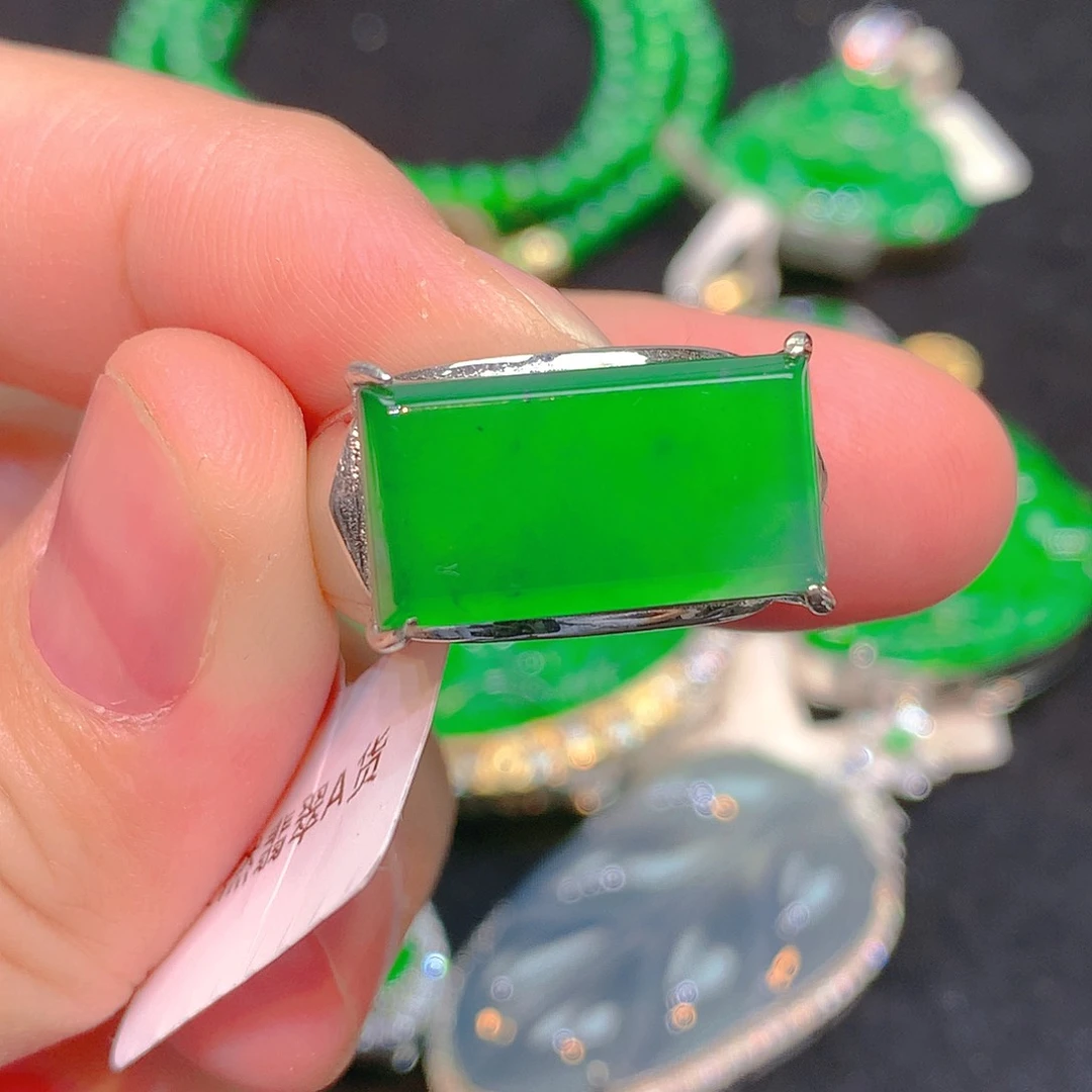 吊坠(不含链)银S925镶嵌翡翠翡翠