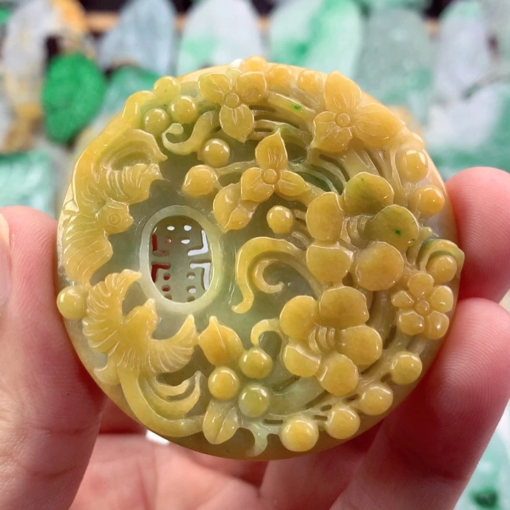 翡翠未镶嵌吊坠(不含链)