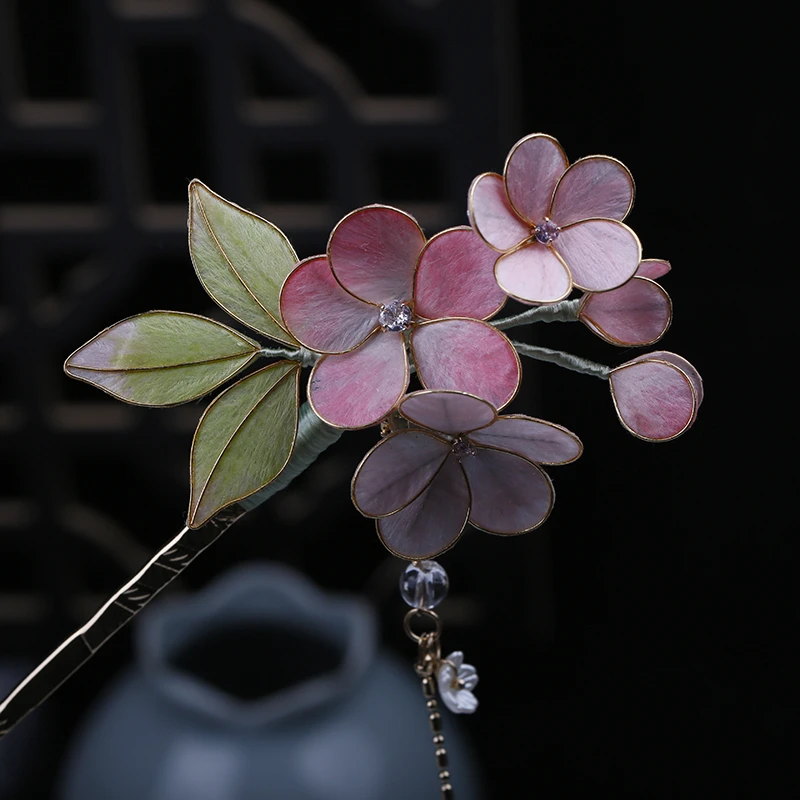 如梦笙嫣 3256 非遗绒花软簪发簪发夹胸针 加改主体联系客服